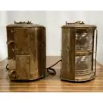 vintage brass ship running light set (2)