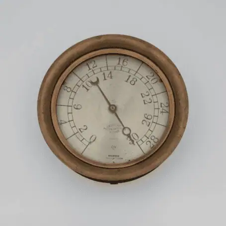 8.25 Brass Vacuum Gauge American Bourdon Co. 02