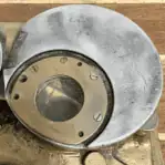 Brass dual eyepiece circular opening close up