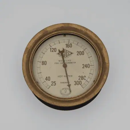 Mercury Steel Tube Thermometer Hot Water Gauge, AMERICAN 02