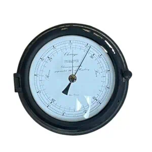 nautical barometer wempe brass wall mount front dial view