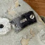 close up of plate detail