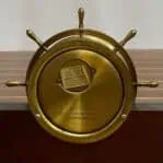 Close-up view of the barometer back side