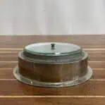 vintage ship barometer side profile showing depth and glass face