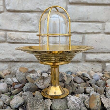 Brass Ceiling Light with Rippled Canopy 01 Brass Ceiling Light with Rippled Canopy 01