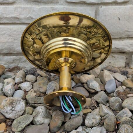Brass Ceiling Light with Rippled Canopy 06 Brass Ceiling Light with Rippled Canopy 06