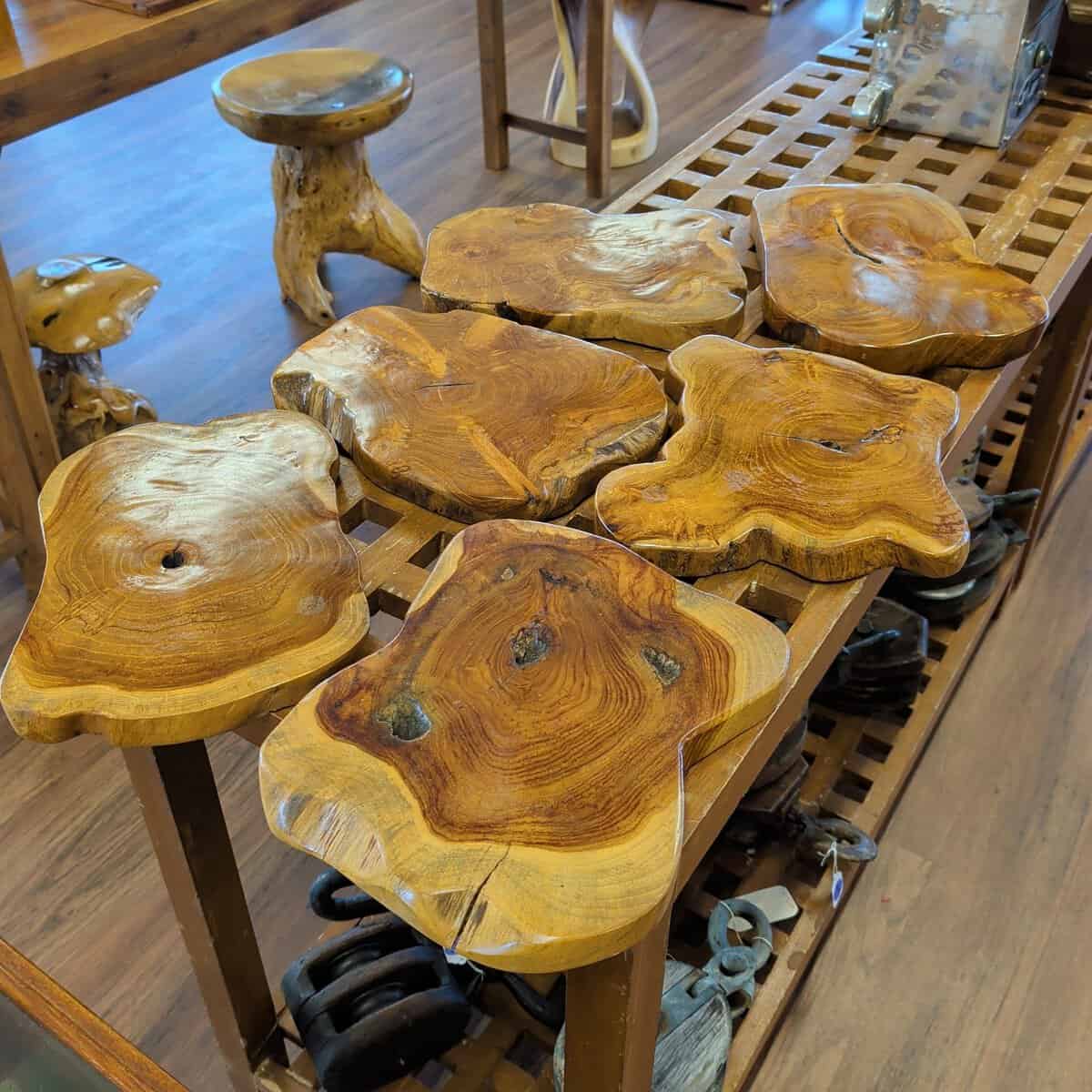 Lot of 6 Teak Wood Trivet Boards 01 Lot of 6 Teak Wood Trivet Boards 01